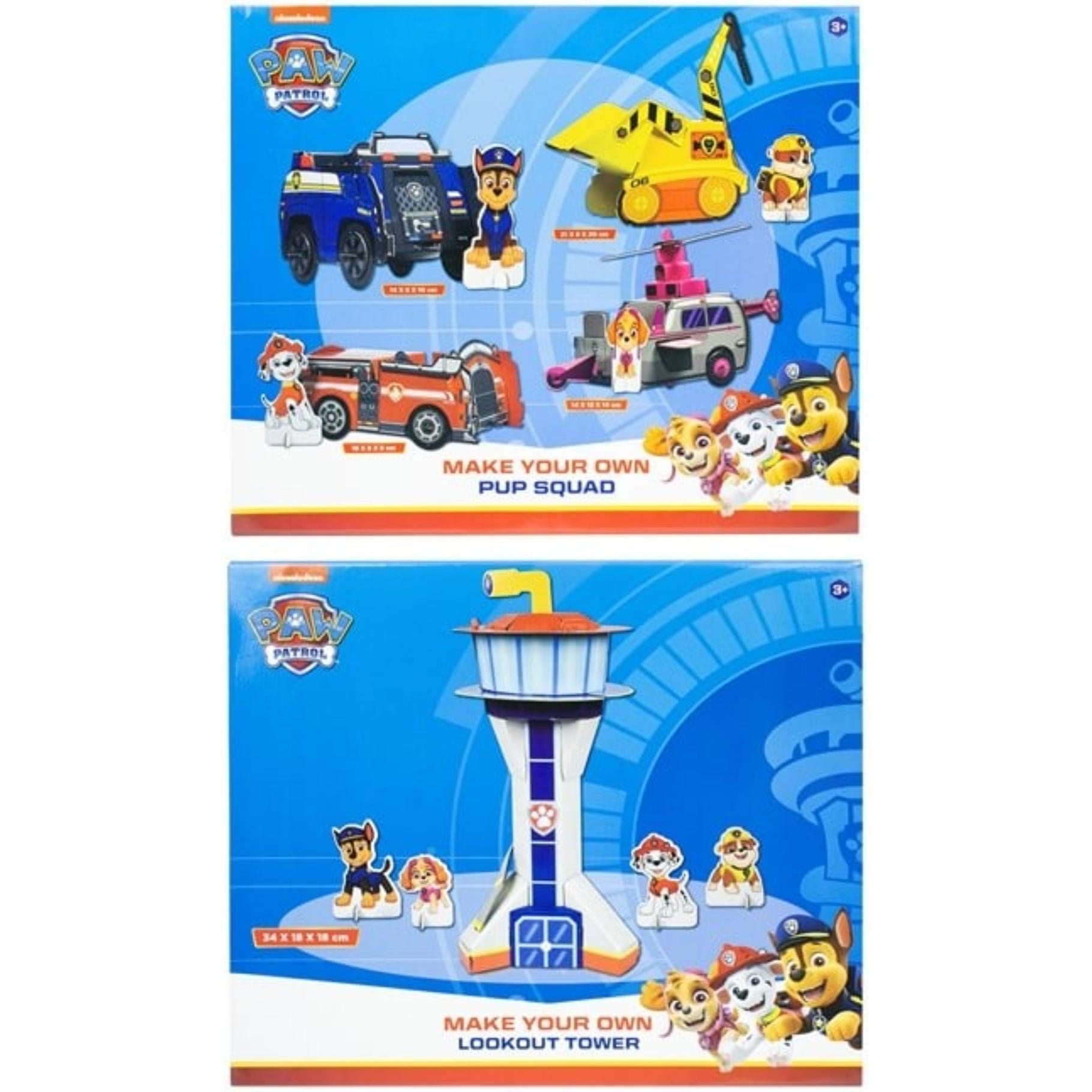 Top1Toys Paw Patrol Maak je Eigen Pup Squad/Look Out Tower 2 Assorti