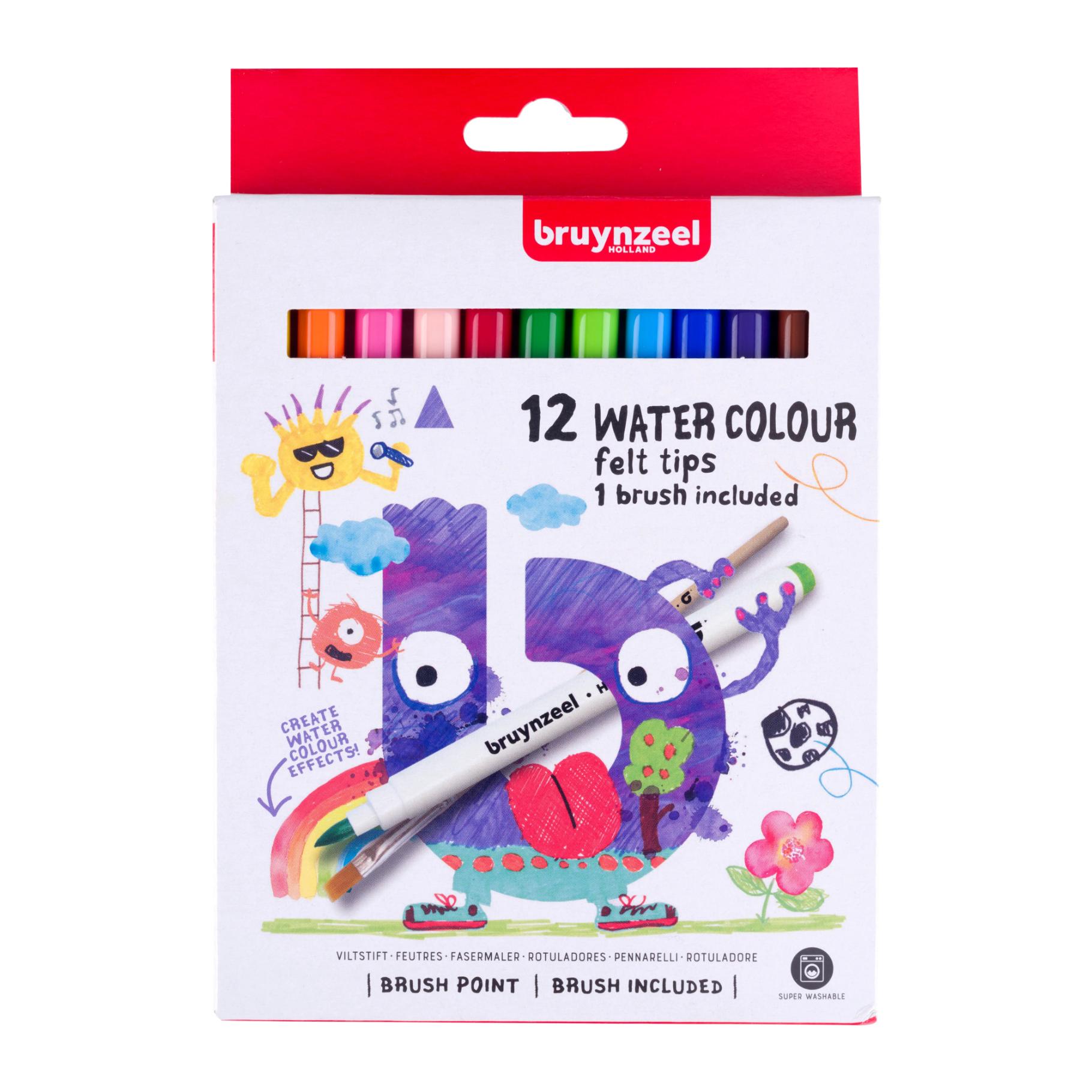 Top1Toys Bruynzeel waterverf viltstiften 12 stuks