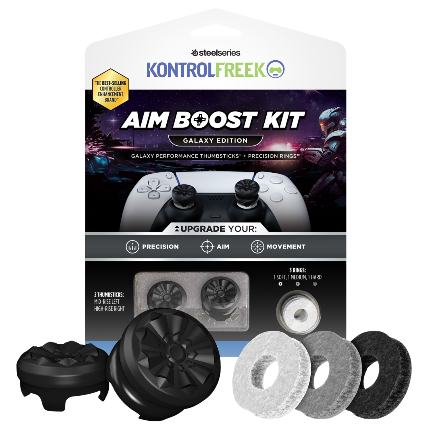 KontrolFreek Kontrolfreek Galaxy Aimboost Playstation 5 Zwart PS5 Thumbsticks Aim Boost Kit