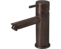 Hotbath Cobber lage wastafelmengkraan met rechte uitloop zonder waste verouderd messing CB003SAB