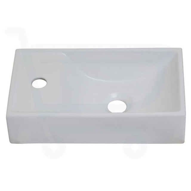 HR Badmeubelen Qube Fontein - 41x22x10cm - kraangat links - wit 73171201