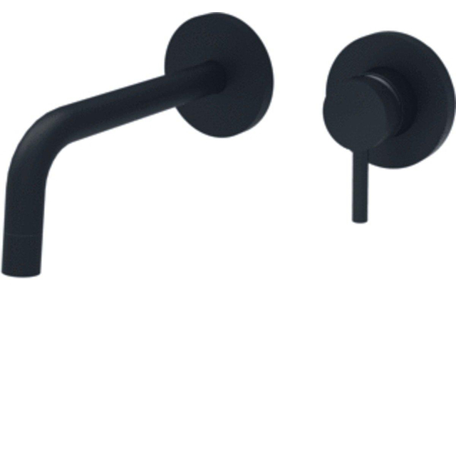 Paffoni Paffoni Light wastafelmengkraan met uitloop 24.5cm zwart mat LIG007NO70