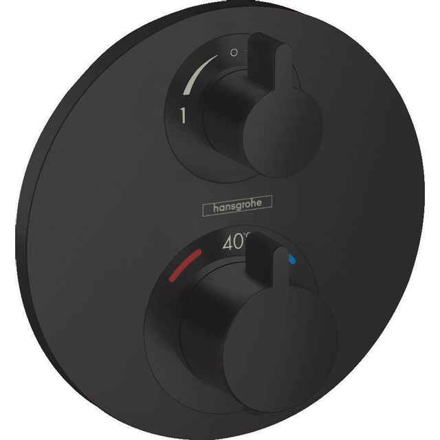Hansgrohe Hansgrohe Ecostat s afdekset thermostaat stop-/omstelkraan mat zwart 15758670