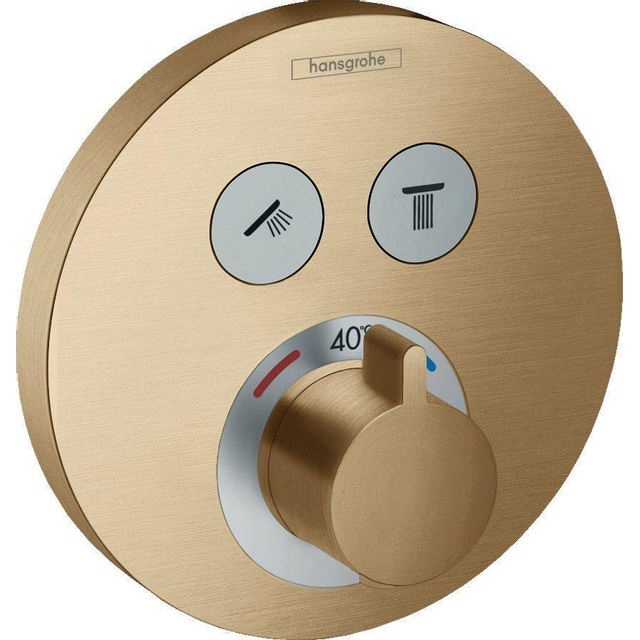 Hansgrohe Hansgrohe ShowerSelect S thermostaat afbouwdeel voor 2 functies brushed bronze 15743140