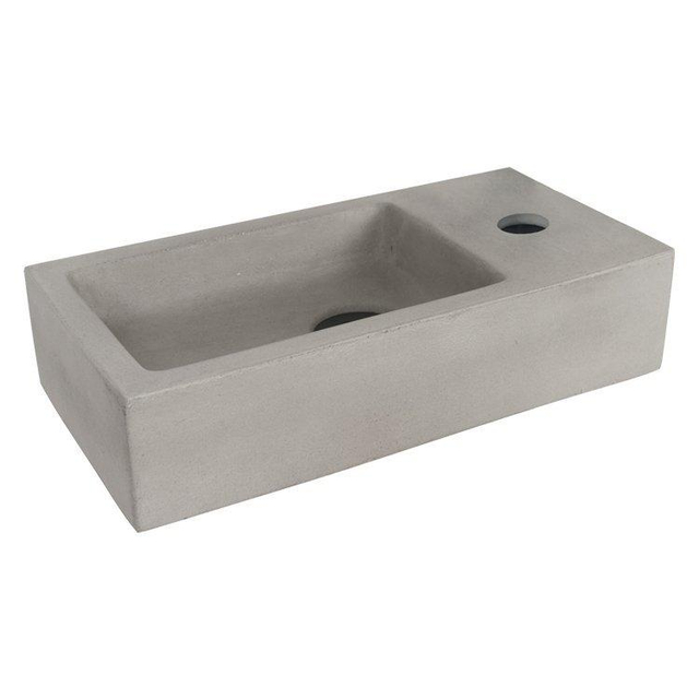 Differnz Differnz Hura fontein - 38x18x9cm - Rechthoek - 1 kraangat - Beton - grijs 38.004.25