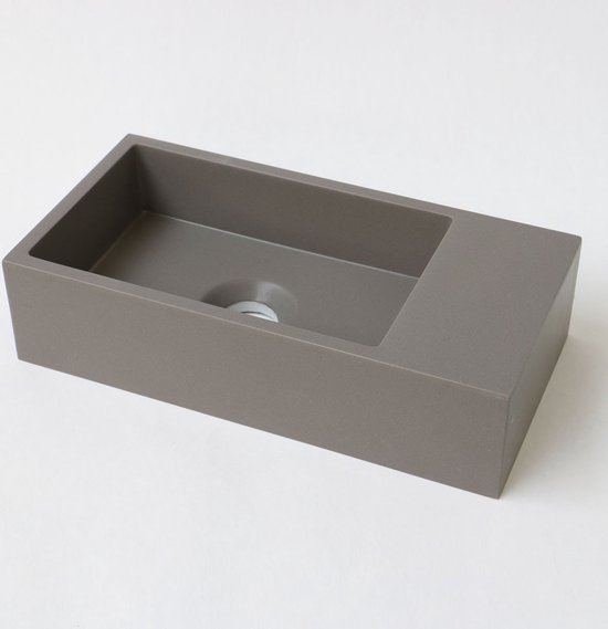 INK Versus Fontein - 36x18x9cm - wasbak ls - 0 kraangaten - Quartz beton 3404124