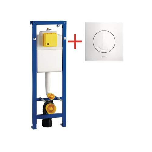 Wisa Wisa XS inbouwreservoir - 114x38cm - met Argos bedieningspaneel glans wit 8050452981 - Blauw