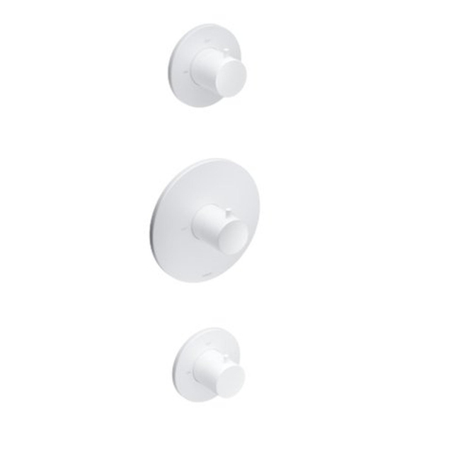 Hotbath Hotbath Cobber inbouwthermostaat 2 stopkranen wit mat CB007EXTWH / HB007