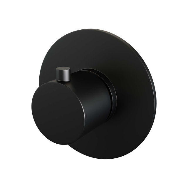 Brauer Brauer Black Edition inbouwthermostaat - met inbouwdeel - 1 gladde knop - mat zwart 5-S-018RR