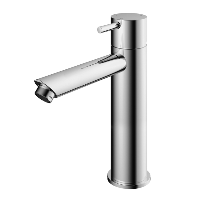 Hotbath Hotbath Cobber middelhoge wastafelmengkraan met rechte uitloop zonder waste chroom CB003MSCR