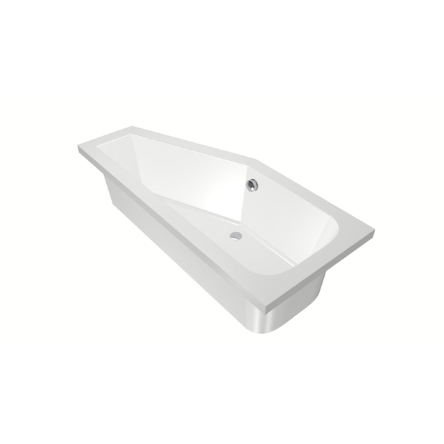 Xenz Xenz Lagoon Hoekbad - 170x75x48 - afvoer Midden - Links - Compact - acryl - wit 6982-01