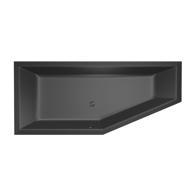 Xenz Xenz Society Hoekbad - 180x80x48 - afvoer Midden - Links - Compact - acryl - ebony 6962-29 - Zwart