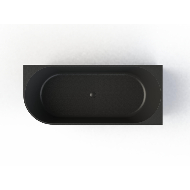 Arcqua Arcqua Pinto Halfvrijstaand Bad - 170x73cm - rechts - mat zwart BAD124217