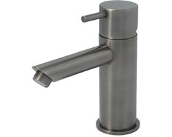 Hotbath Cobber lage wastafelmengkraan met rechte uitloop zonder waste verouderd ijzer CB003SAI