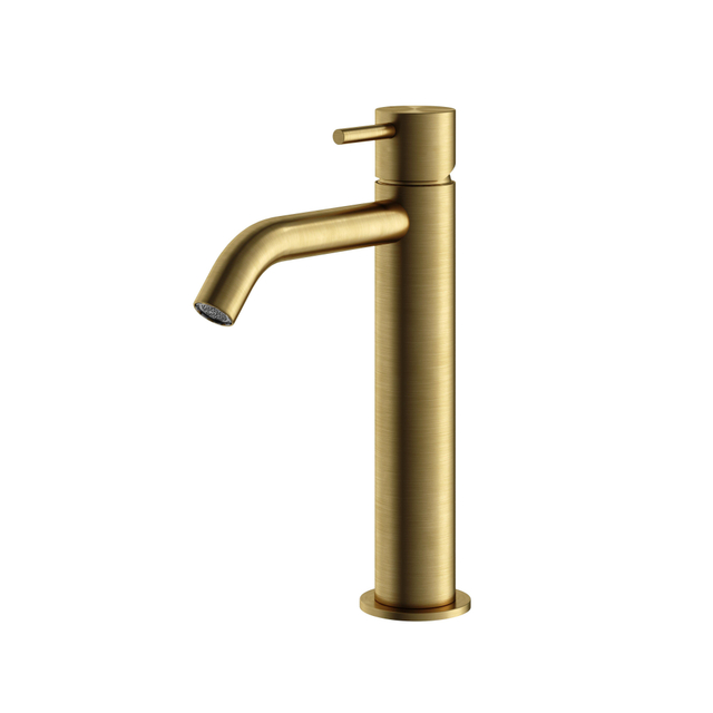 Hotbath Hotbath Archie Wastafelmengkraan zonder waste Middel BBP Geborsteld Messing PVD AR003MBBP