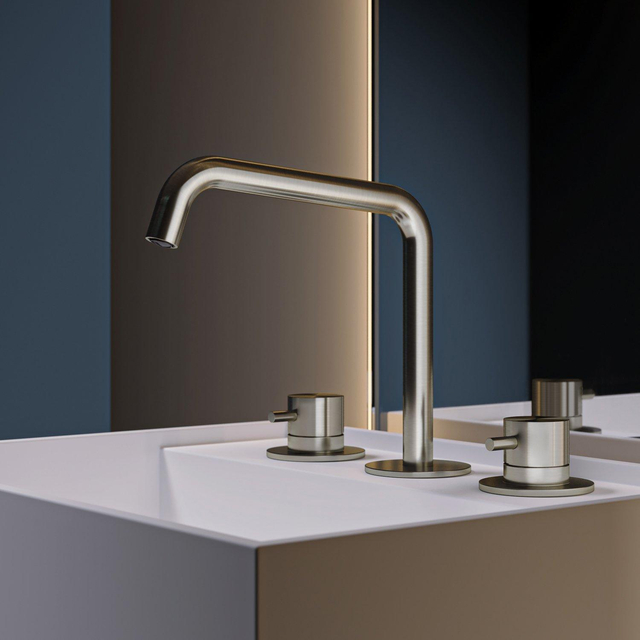 Hotbath Hotbath Archie Wastafelmengkraan 3 gats zonder waste IX RVS316 AR033IX