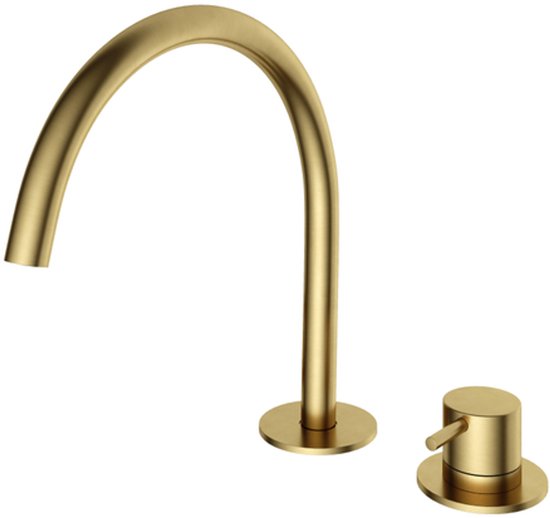 Hotbath Cobber Wastafelmengkraan 2 gats BBP Geborsteld Messing PVD CB023BBP