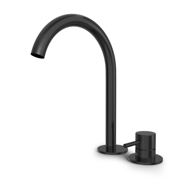 Hotbath Hotbath BUDDY Wastafelmengkraan - 2 gats - Geborsteld zwart PVD B123MBP