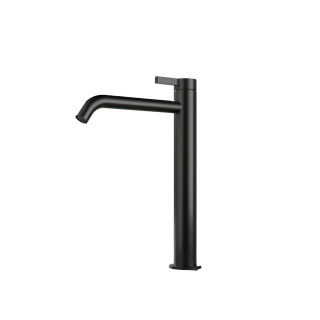 Hotbath Hotbath Ace Wastafelmengkraan - hoog - opbouw - zonder waste - zwart geborsteld PVD AC003HMBP