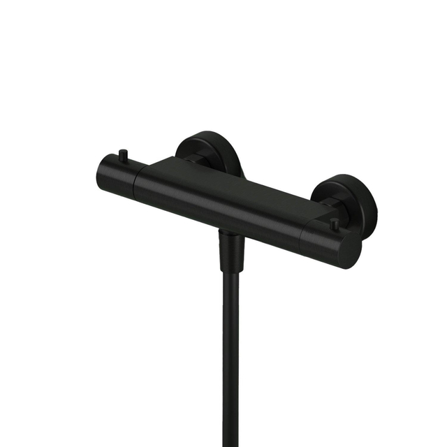 Hotbath Hotbath Ace Douchemengkraan - thermostatisch - opbouw - zwart geborsteld PVD AC008MBP