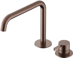 Hotbath Ace Wastafelmengkraan - opbouw - draaibare uitloop - 2gats - PVD - Geborsteld Koper AC023BCP