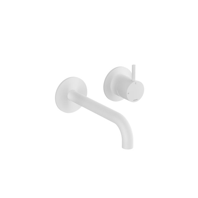 Hotbath Hotbath Cobber Afbouwdeel - voor wastafelkraan - 18cm uitloop - Mat Wit CB105EXT18WH