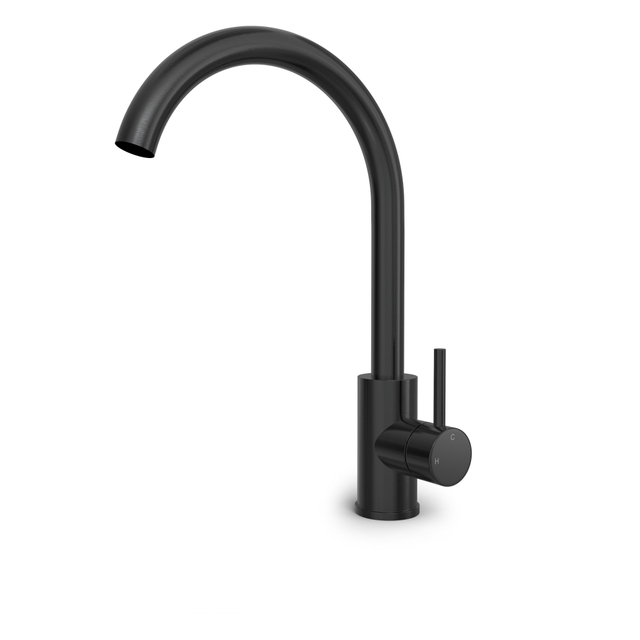 Hotbath Hotbath BUDDY Wastafelkraan - met draaibare uitloop Geborsteld zwart PVD B104MBP