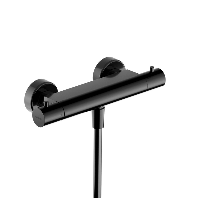 Hotbath Hotbath Ace Douchemengkraan - thermostatisch - opbouw - Gepolijst Zwart PVD AC008PBP