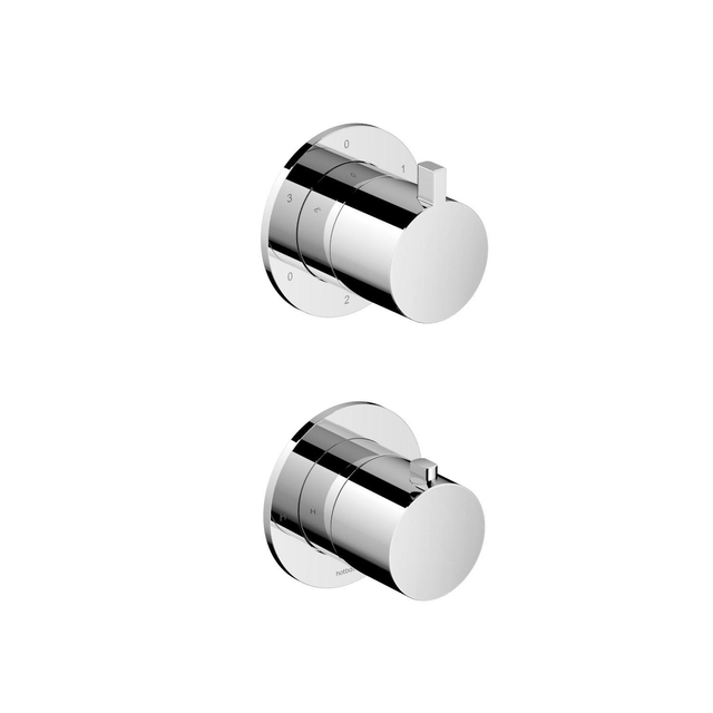 Hotbath Hotbath Ace Afbouwdeel - voor inbouwthermostaat - 3-weg - omstel - Chroom AC039EXTCR