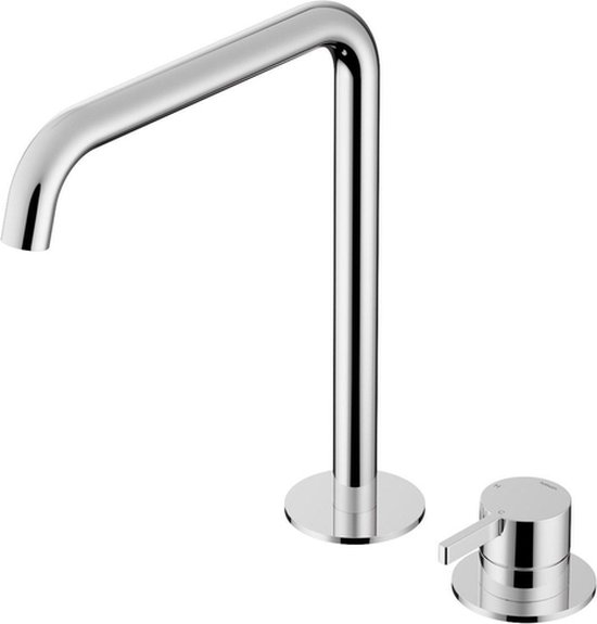 Hotbath Ace Wastafelmengkraan - hoog - opbouw - draaibare uitloop - 2gats - PVD - Chroom AC023HCR