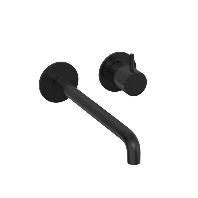 Hotbath Hotbath Cobber Afbouwdeel - voor wastafelkraan - 25cm uitloop - Geborsteld zwart PVD CB105EXT25MBP