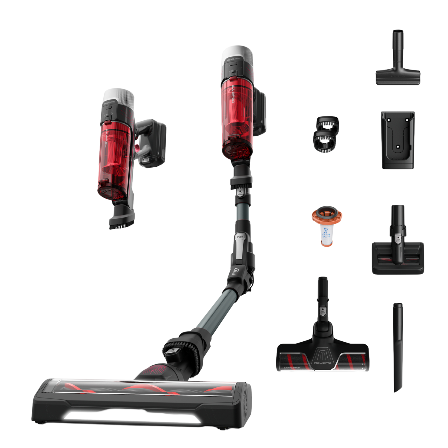 Rowenta Rowenta Rh2098 X-force Flex 9.60 Complete Steelstofzuiger Rood