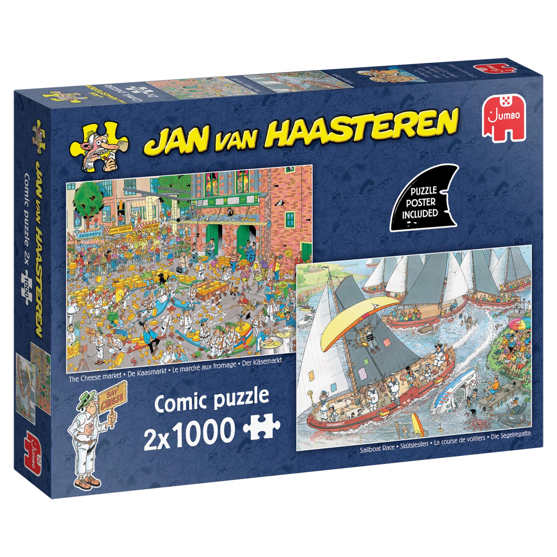 Jan van Haasteren De Kaasmarkt & Skûtsjesilen 2 x 1000 stukjes