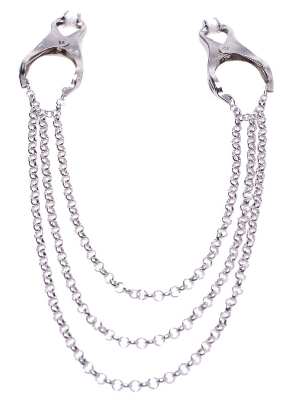 Master Series - Affix Triple Chain tepelklemmen - Zilver - Silver
