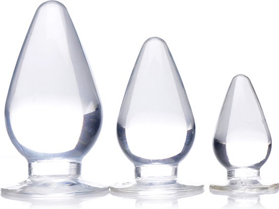 Master Series Triple Cones Anaalplug Set van 3 - Transparant
