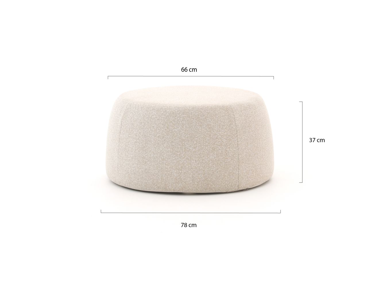 Zavelli Soffice lounge tuintafel ø78cm (h: 37cm) - Laagste prijsgarantie!