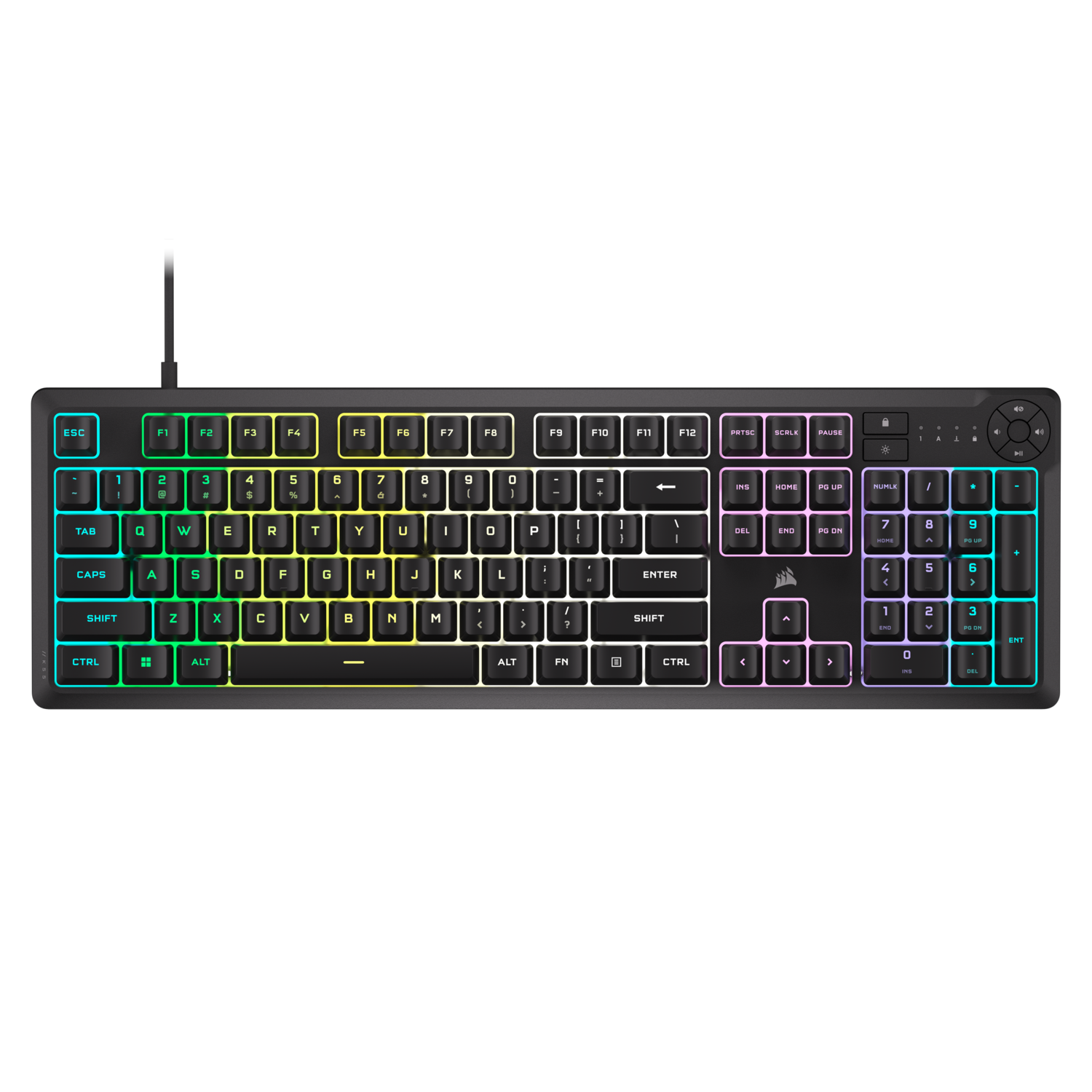 Corsair Corsair K55 Core Rgb Qwerty Bedraad Gamingtoetsenbord Zwart