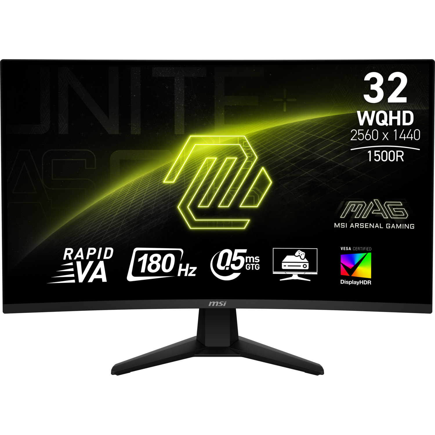 MSI MSI Mag 32cq6f - 31.5 Inch 2560 X 1440 (qhd) 0.5 Ms 180 Hz - Zwart