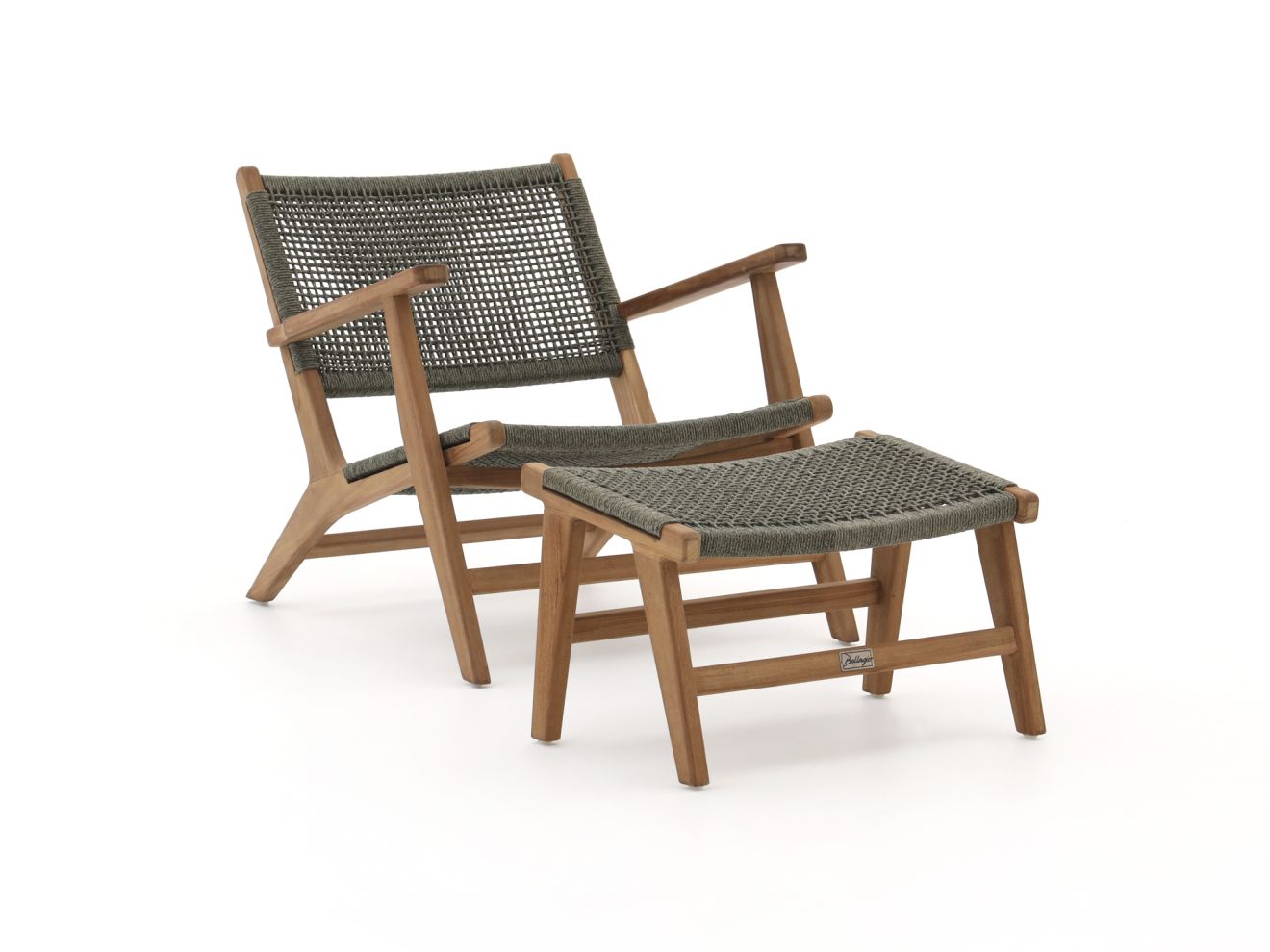 Bellagio Elcito lounge tuinstoel met voetenbank - Laagste prijsgarantie! - Bruin