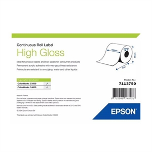 Epson Epson 7113750 high gloss label doorlopende rol 102 mm x 33 m (origineel)