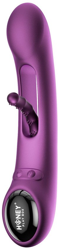 HoneyPlayBox - Tempo-Druksensor App-gestuurde Kinky Finger Tapping G-spot Vibrator - Paars