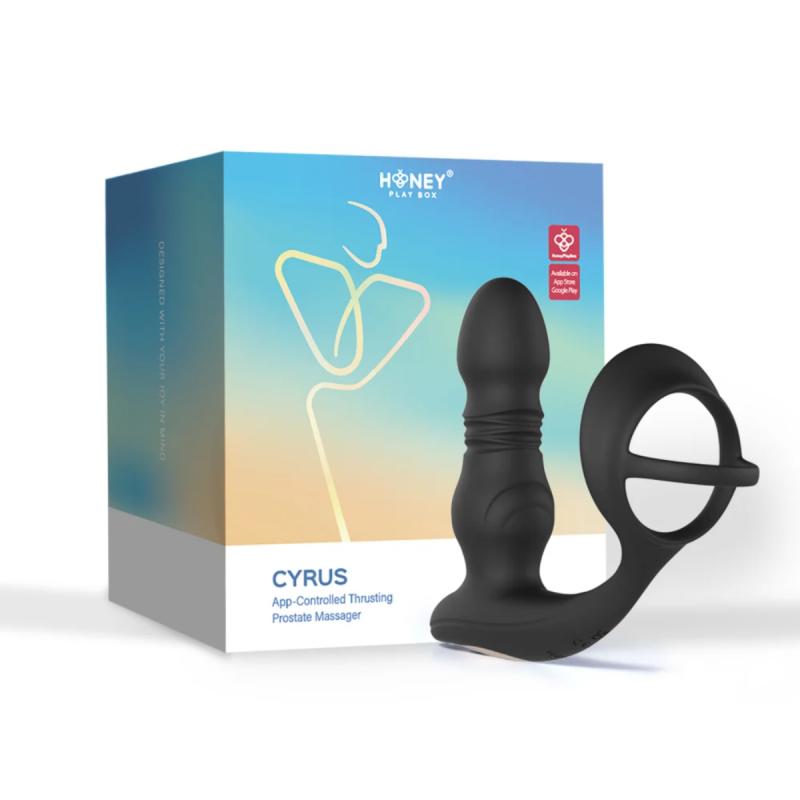 HoneyPlayBox – Cyrus Thrusting Prostate Vibrator – - Zwart