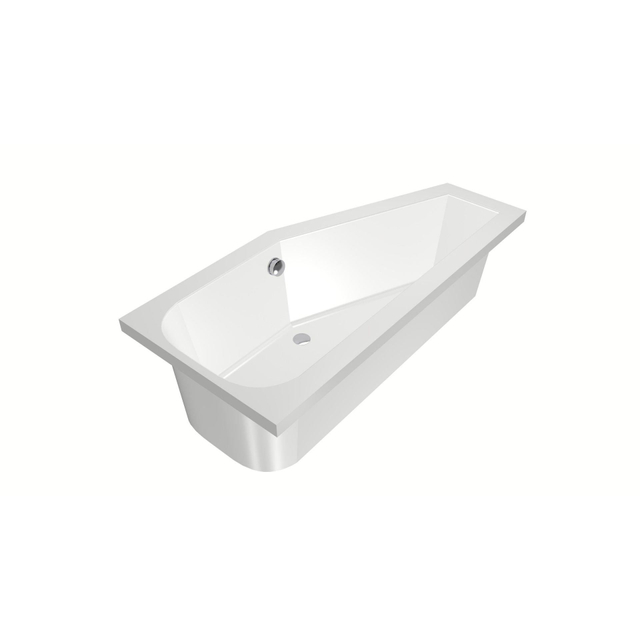 Xenz Xenz Lagoon Hoekbad - 160x75x48 - afvoer Midden - Rechts - Compact - acryl - wit 6981-01