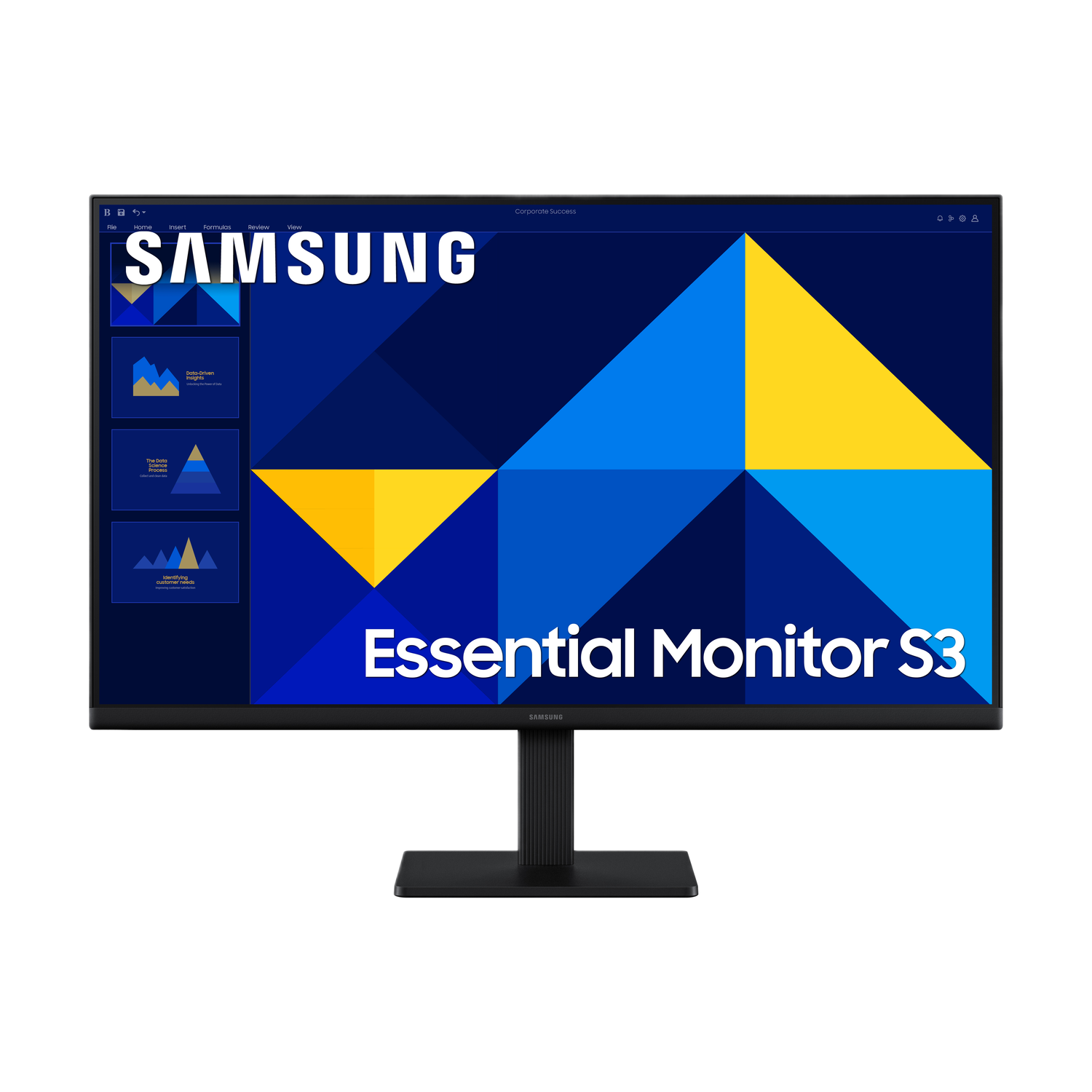 Samsung Essential Monitor S3 Ls24d302gauxen - 24 Inch 1920 X 1080 (full Hd) Ips-paneel - Zwart