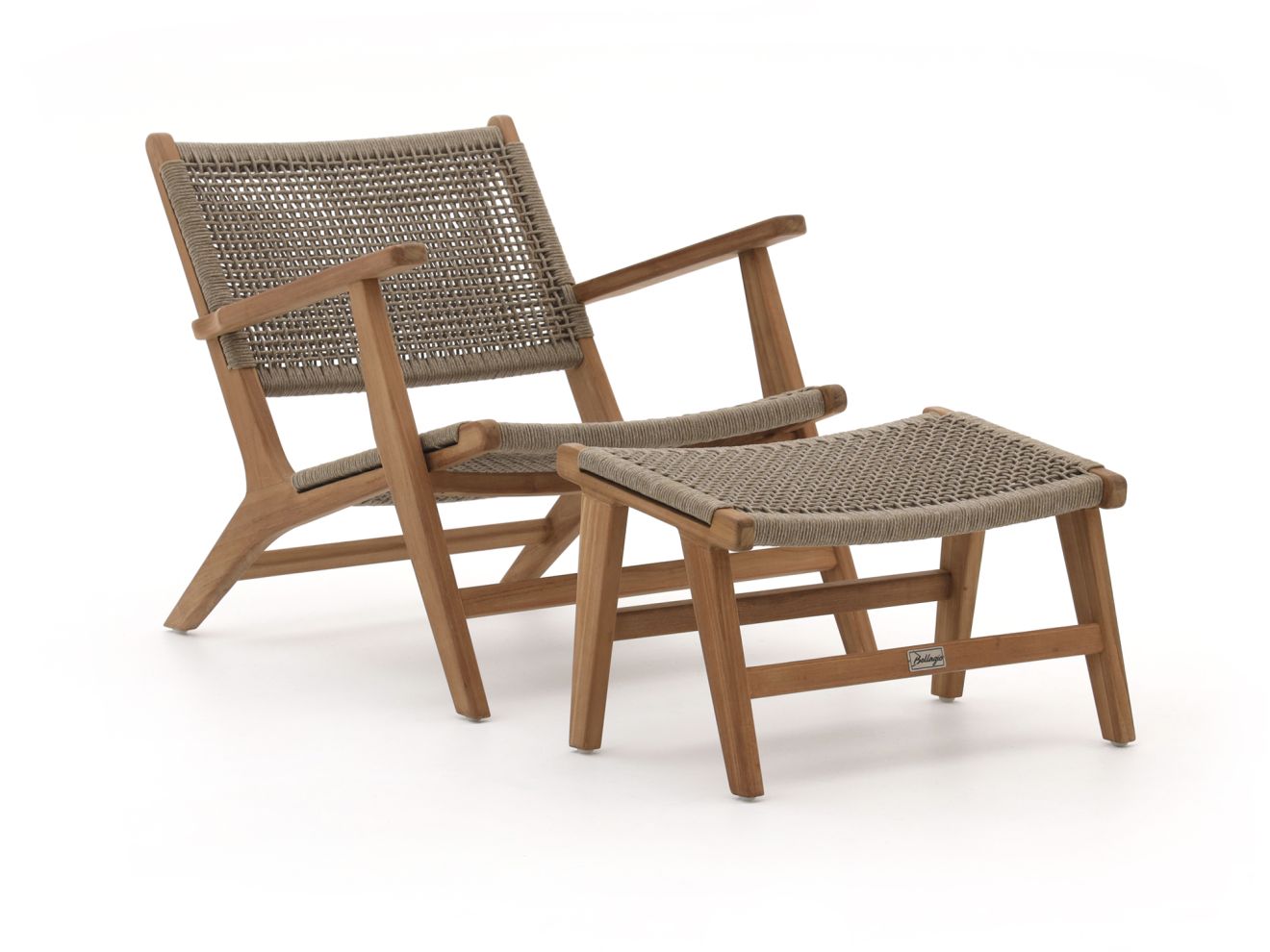 Bellagio Elcito lounge tuinstoel met voetenbank - Laagste prijsgarantie! - Bruin