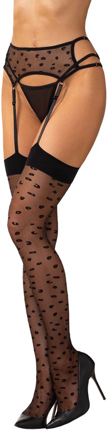 Obsessive - Isinne Jarretel Kousen - Zwart