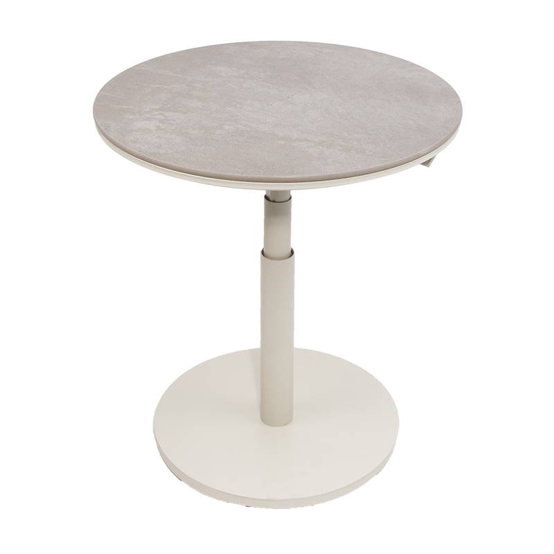 Oosterik Home Padroni verstelbare bijzettafel sunny creme keramiek dia. 59 cm Oosterik Home - Oosterik home