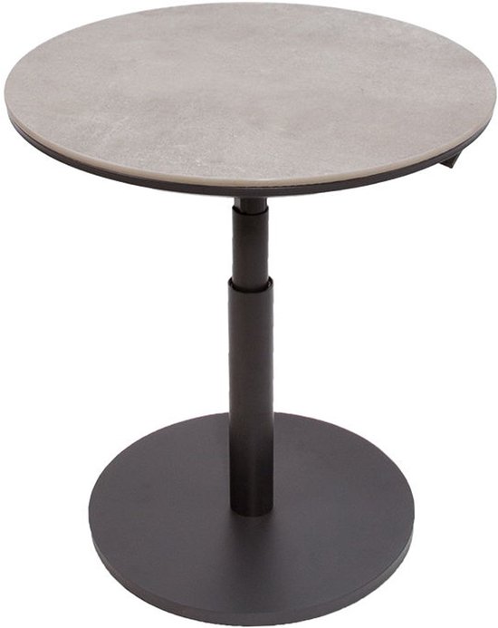 Oosterik Home Padroni verstelbare bijzettafel midnight grey keramiek dia. 59 cm -