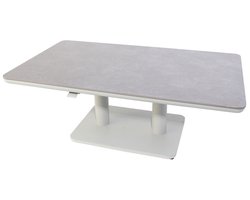 Oosterik Home Sedalia verstelbare lounge tafel mist grey L 140 x B 80 x H 51 - 72 cm - - Grijs