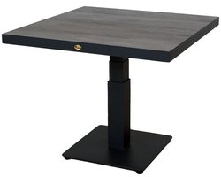 Oosterik Home Pine Valley verstelbare lounge tafel midnight grey 90 x 90 cm - - Grijs